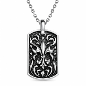 Fleur-de-Lis Shield Pendant