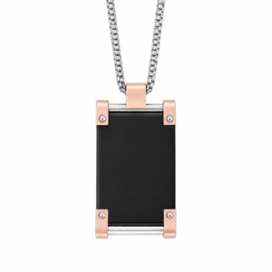 Obsidian Frame Tag Pendant