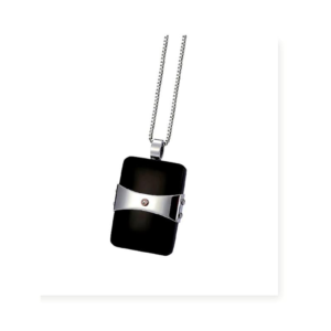 Obsidian Wrap Tag Pendant