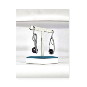 Noire Pearl Teardrop Earrings