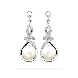 Seraphine Bow Pearl Drop Earrings