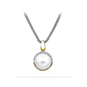 Aurelia Sunburst Pearl Pendant