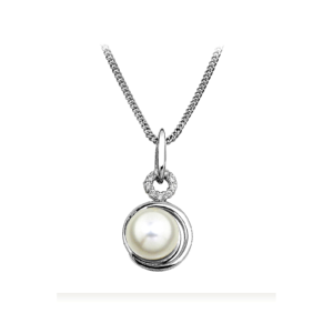 Celeste Ribbon Pearl Pendant