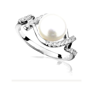 Celeste Twist Pearl Ring