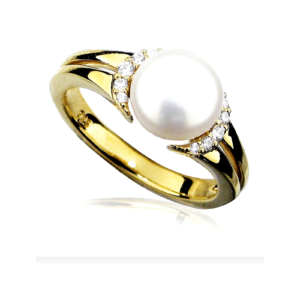 Aurelia Double-Band Pearl Ring